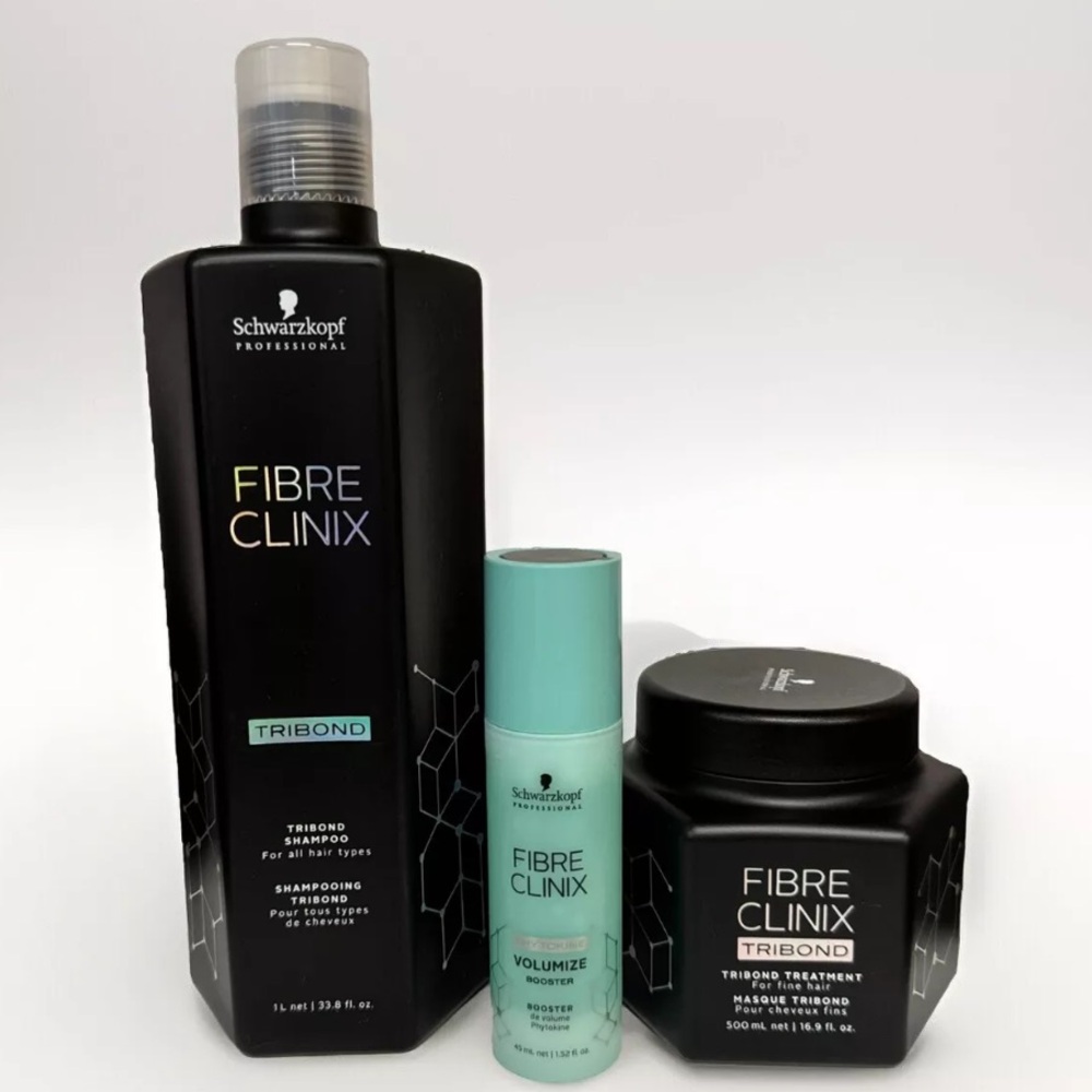 Schwarzkopf Fibre Clinix Tribond Shampoo & Fine hair Mask and volumize booster